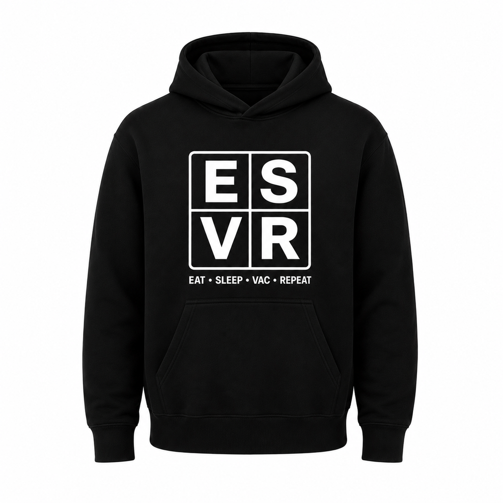 ESVR Eat Sleep Vac Repeat Hoodie - Clocked In Clothing Co.